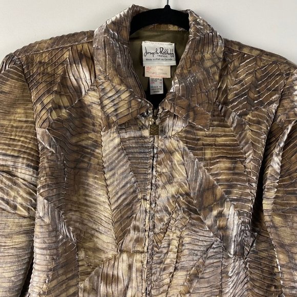 Joseph Ribkoff Metallic Brown Blazer - Picture 2 of 10